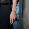 18K gold bamboo joint titanium steel bracelet, simple and fashionable bracelet, Instagram niche design, Korean Internet celebrity high-end jewelry for women Application Scenario